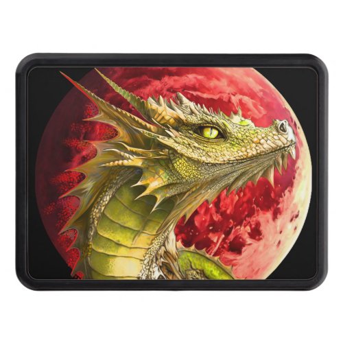 Dragon on Bloody Moon Hitch Cover