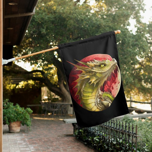 Dragon on Bloody Moon House Flag (In SItu)