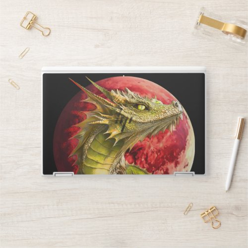 Dragon on Bloody Moon HP Laptop Skin