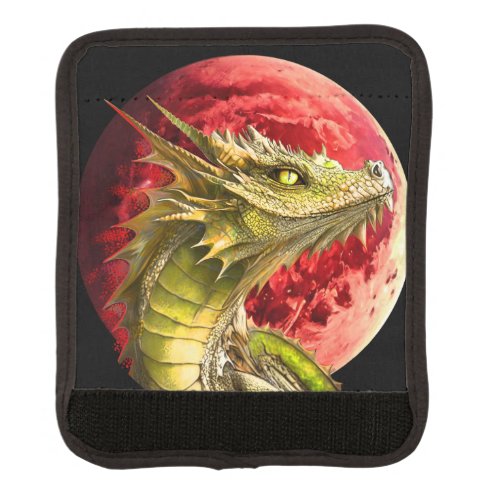 Dragon on Bloody Moon Luggage Handle Wrap