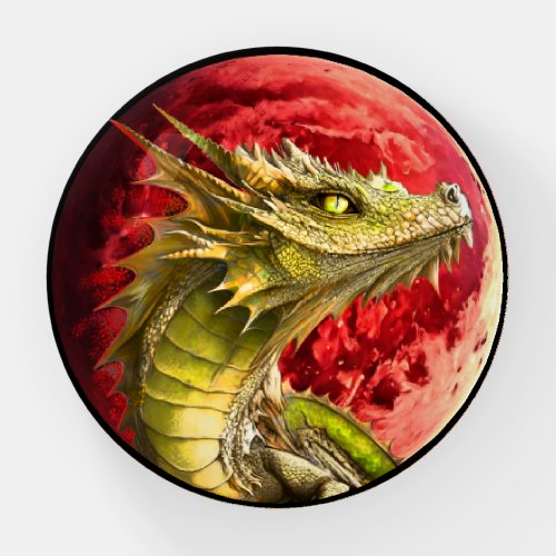 Dragon on Bloody Moon Paperweight