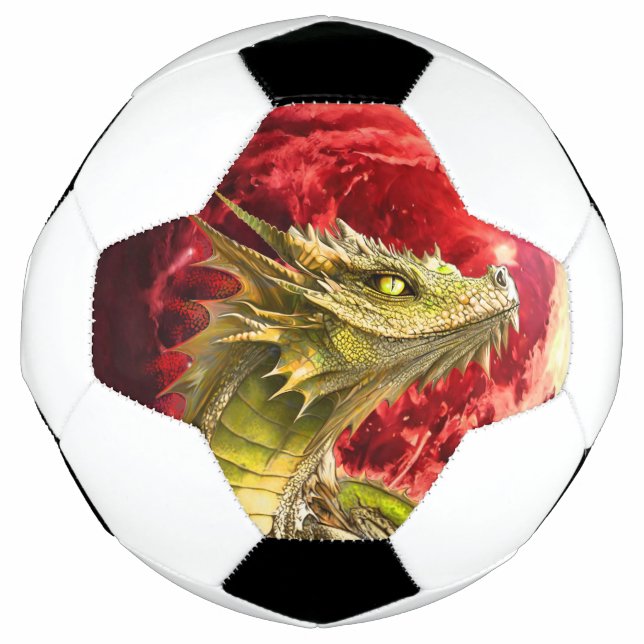 Dragon on Bloody Moon Soccer Ball (Front)