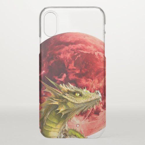 Dragon on Bloody Moon iPhone X Case