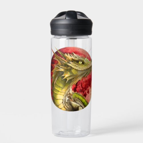 Dragon on Bloody Moon Water Bottle