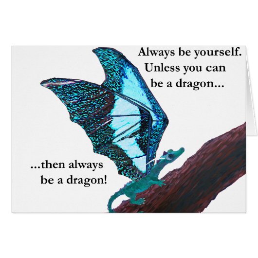 Dragon on Branch Cards (Front Horizontal)