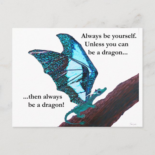 Dragon on Branch Postcard (Front)