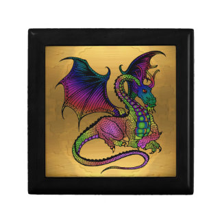 dragon on gold gift box