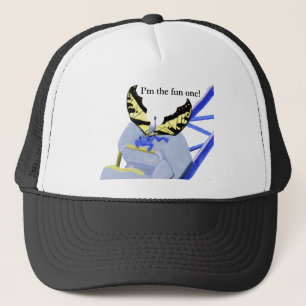 dragon on roller coaster trucker hat