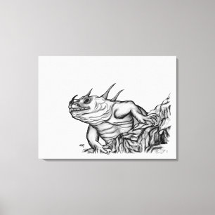 Dragon on the Rock Canvas Print