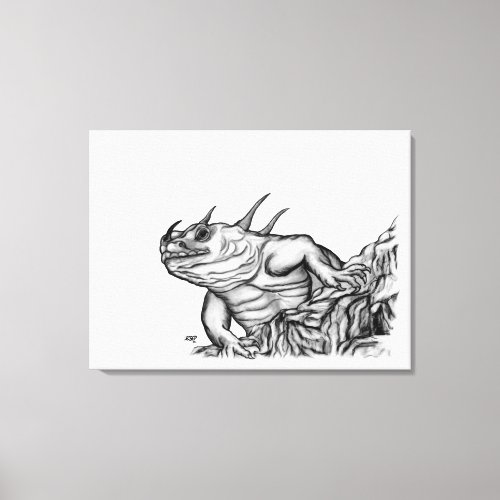 Dragon on the Rock Canvas Print