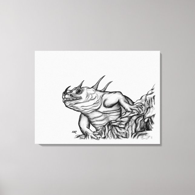 Dragon on the Rock Canvas Print (Front)