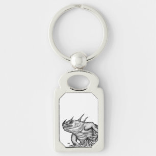 Dragon on the Rock Keychain