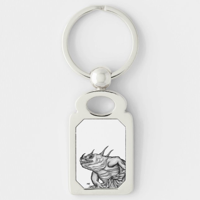 Dragon on the Rock Keychain (Front)