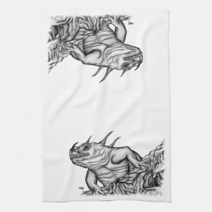 Dragon on the Rock Kitchen Towel