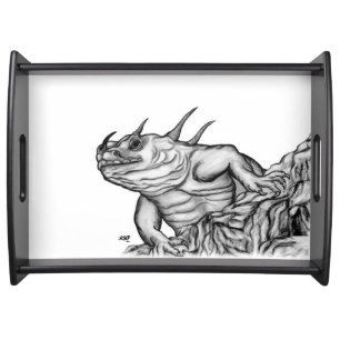 Dragon on the Rock Serving Tray