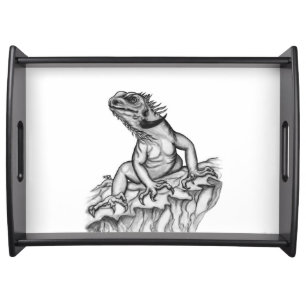 Dragon on the Rock Serving Tray