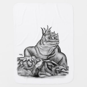 Dragon on the Rock Stroller Blanket