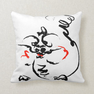 Dragon on white. throw pillow