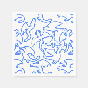 Dragon outline pattern 03.b napkins