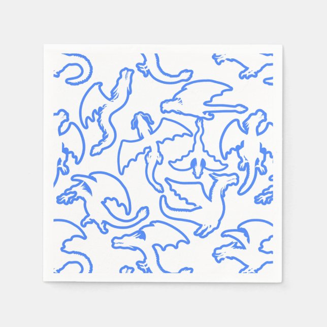 Dragon outline pattern 03.b napkins (Front)