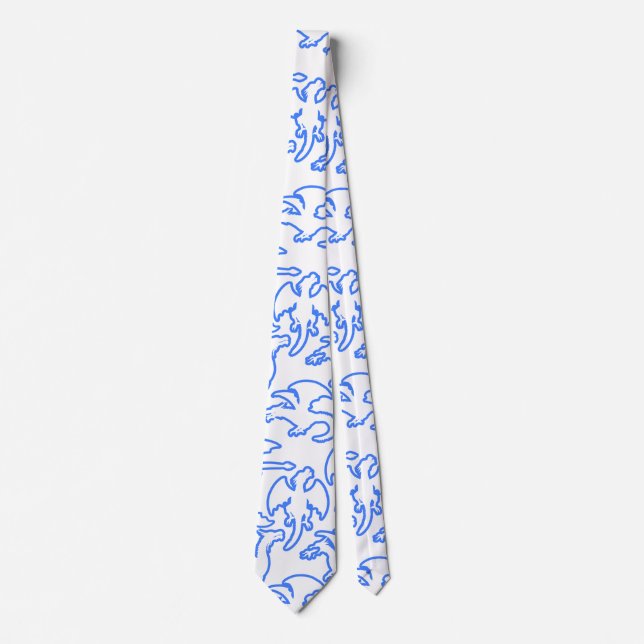 Dragon outline pattern 03.b neck tie (Front)