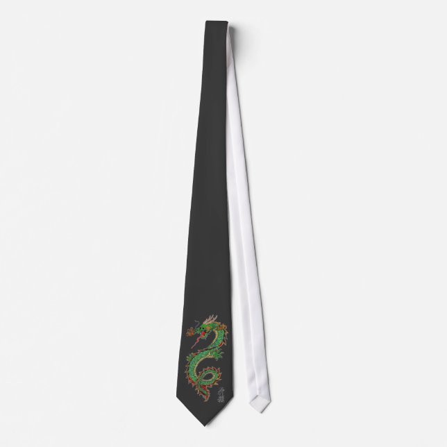 dragon painted tie (Front)