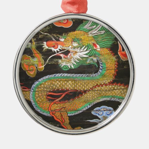 Dragon painting on the Korean ceiling of Sungnyemu Metal Ornament