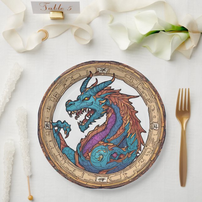 Dragon Paper Plate (Wedding)