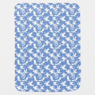 Dragon pattern 01.bx4 Blue BG Baby Blanket