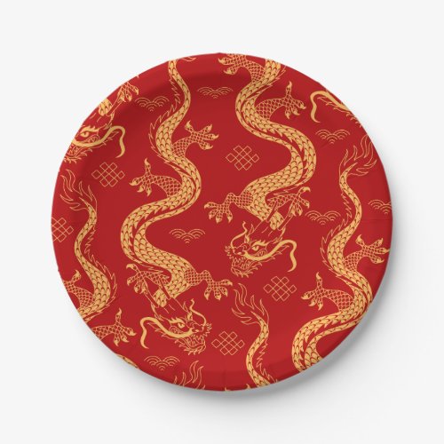 Dragon pattern _ Chinese lunar year 2024 Paper Plates