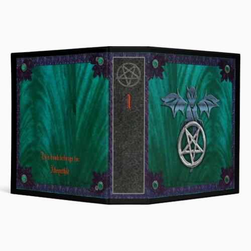 dragon pentagram 3 ring binder