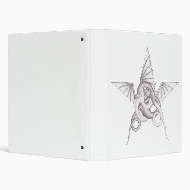 Dragon Pentagram 3 Ring Binder (Background)