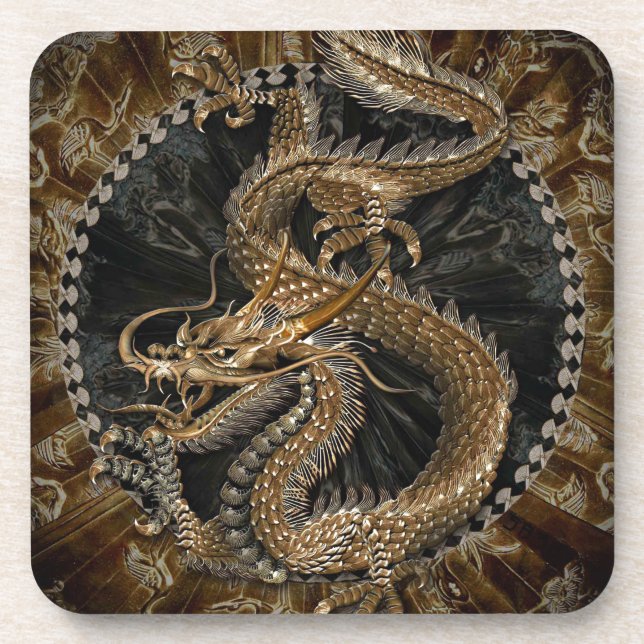 Dragon Pentagram Drink Coaster (Front)