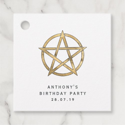 Dragon Pentagram Favor Tags