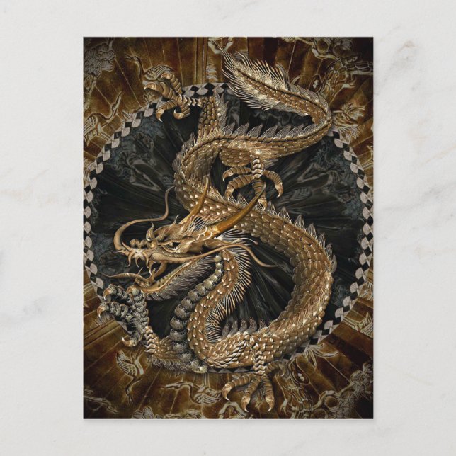 Dragon Pentagram Postcard (Front)