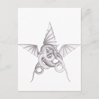 Dragon Pentagram Postcard