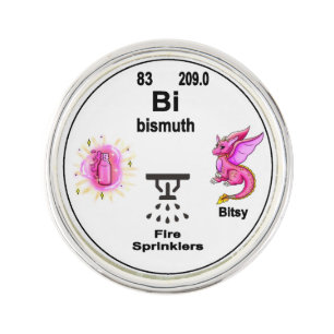 Dragon Periodic Table Symbol - Bismuth Bitsy Lapel Pin