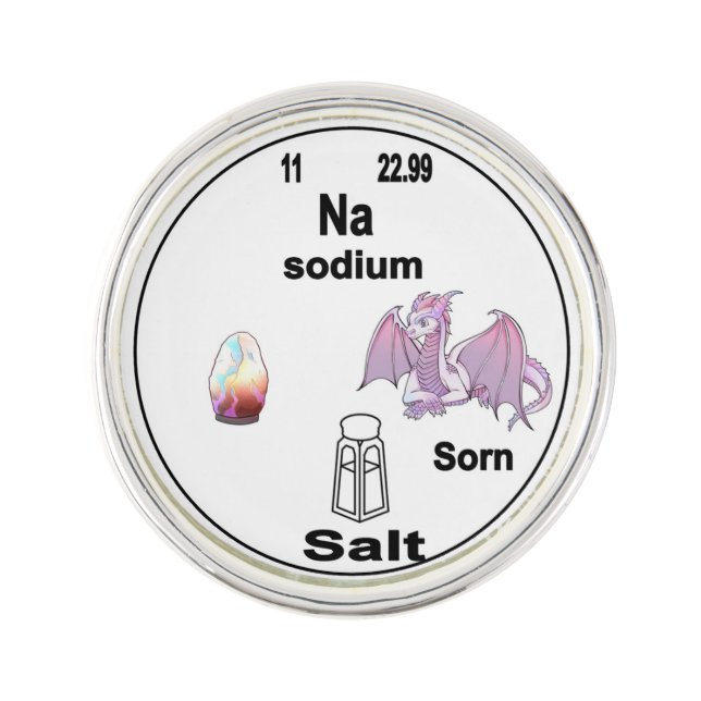 Dragon Periodic Table Symbol - Sodium Sorn Lapel Pin (Front)