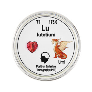 Dragon Periodic Table Symbol - Unique Lutetium Urm Lapel Pin
