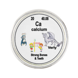 Dragon Periodic Table Symbol - Vital Calcium Verly Lapel Pin