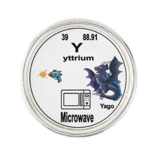 Dragon Periodic Table Symbol - Yttrium Yago Lapel Pin
