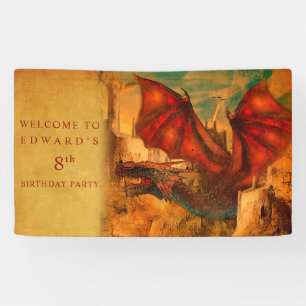Dragon Personalized Birthday Party Banner
