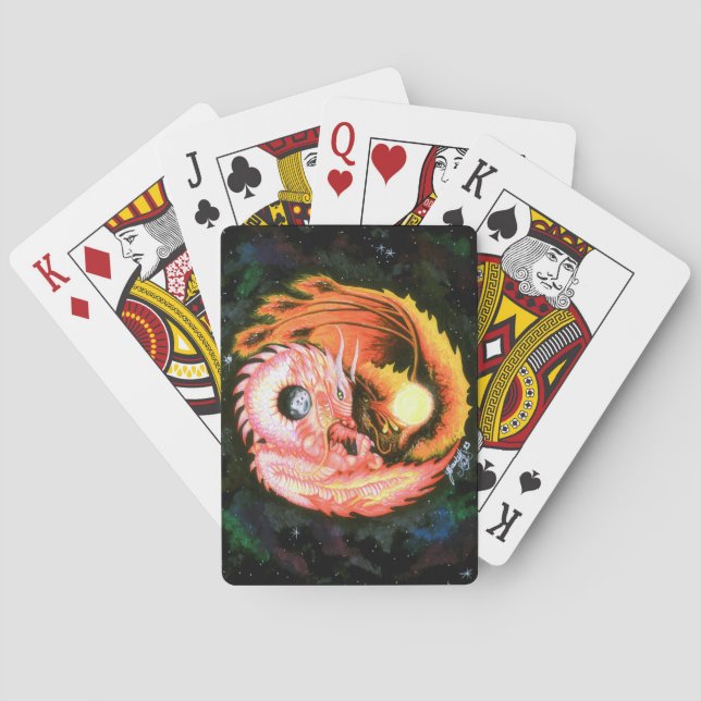 Dragon Phoenix Yin-Yang Poker Cards (Back)