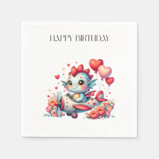 Dragon Pilot Birthday Napkins
