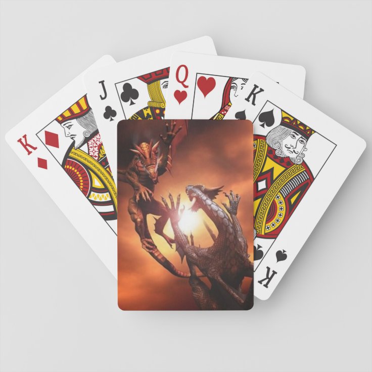 red dragon playing cards