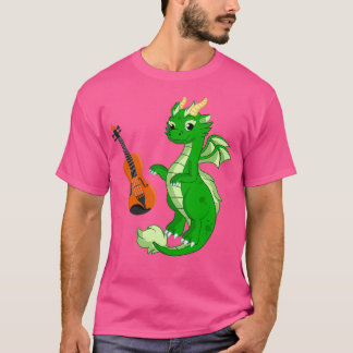 Dragon Playing Violin Funny Good Dragon Violin Lov T-Shirt
