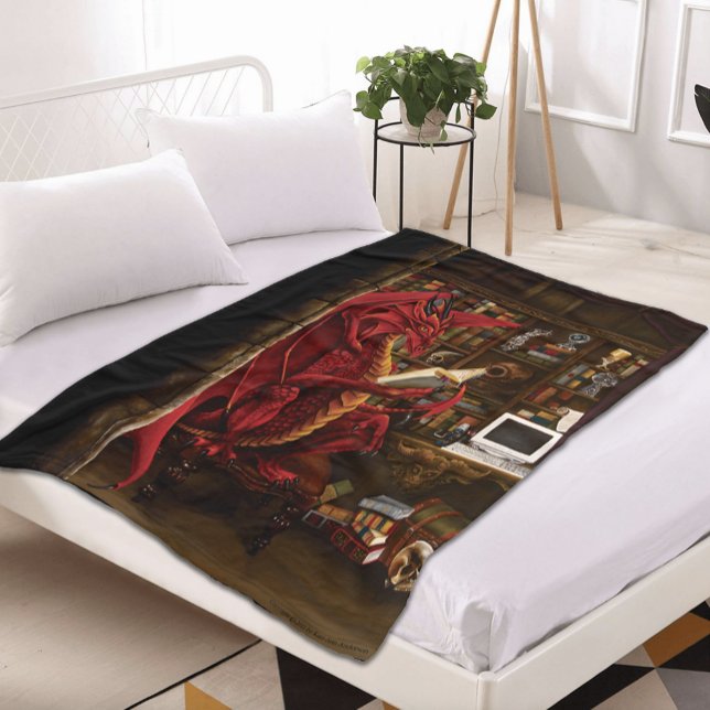 Dragon Podcast Library Fleece Blanket (Creator Uploaded)