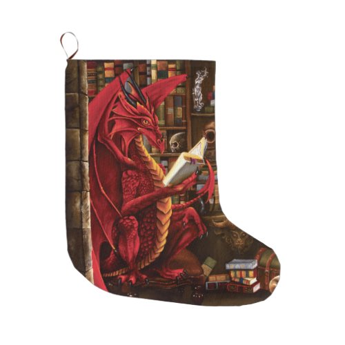 Dragon Podcast Library Large Christmas Stocking