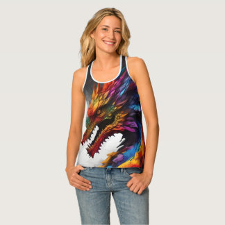 Dragon Portrait Art Fantasy Tank Top