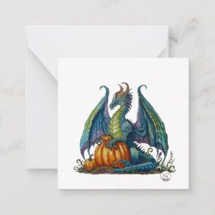 Dragon post-card style note card